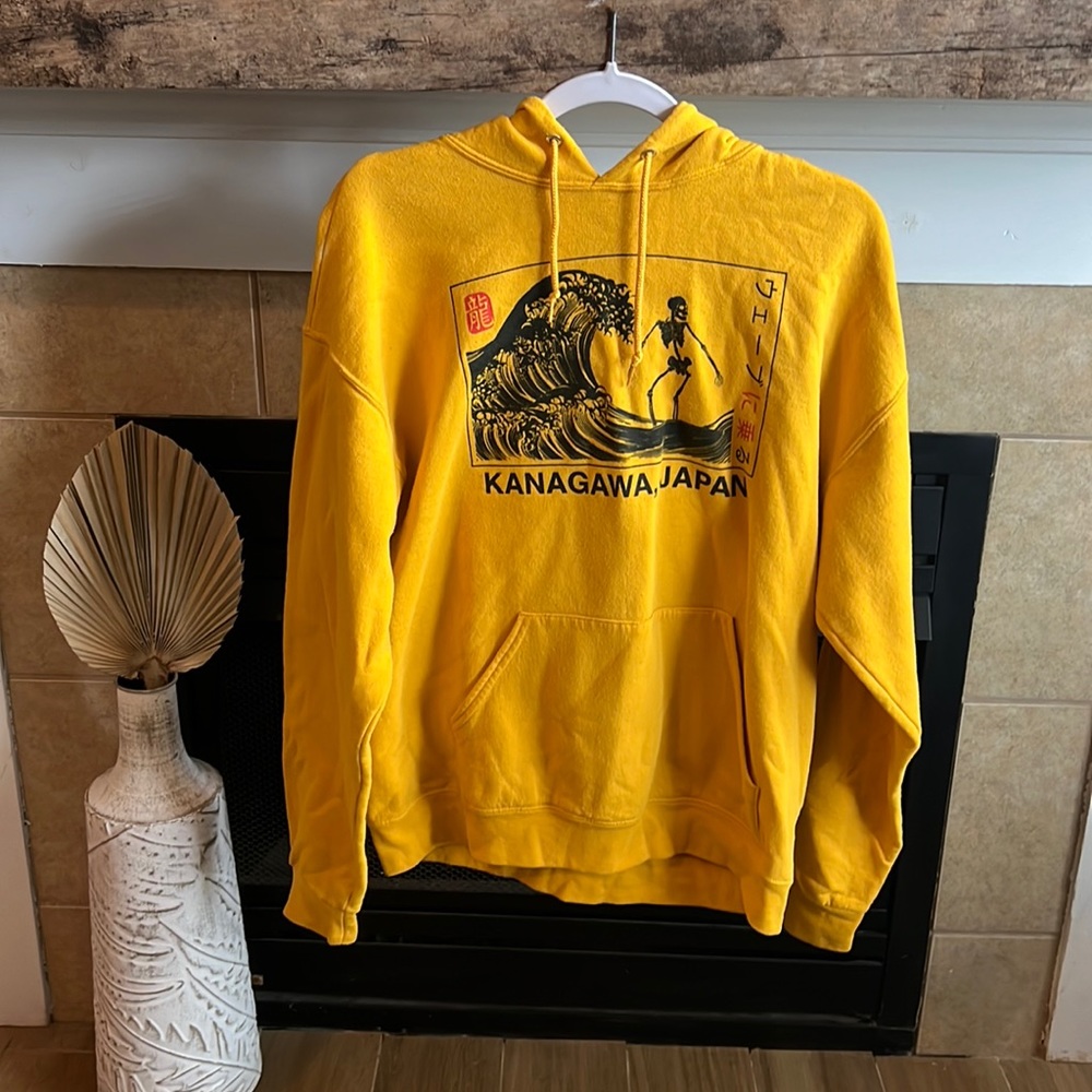 Artist Union yellow graphic hoodie